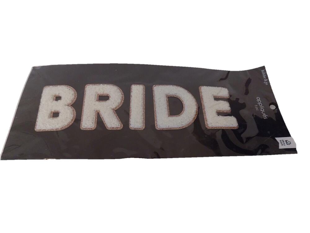 BRIDE applique letters NEW